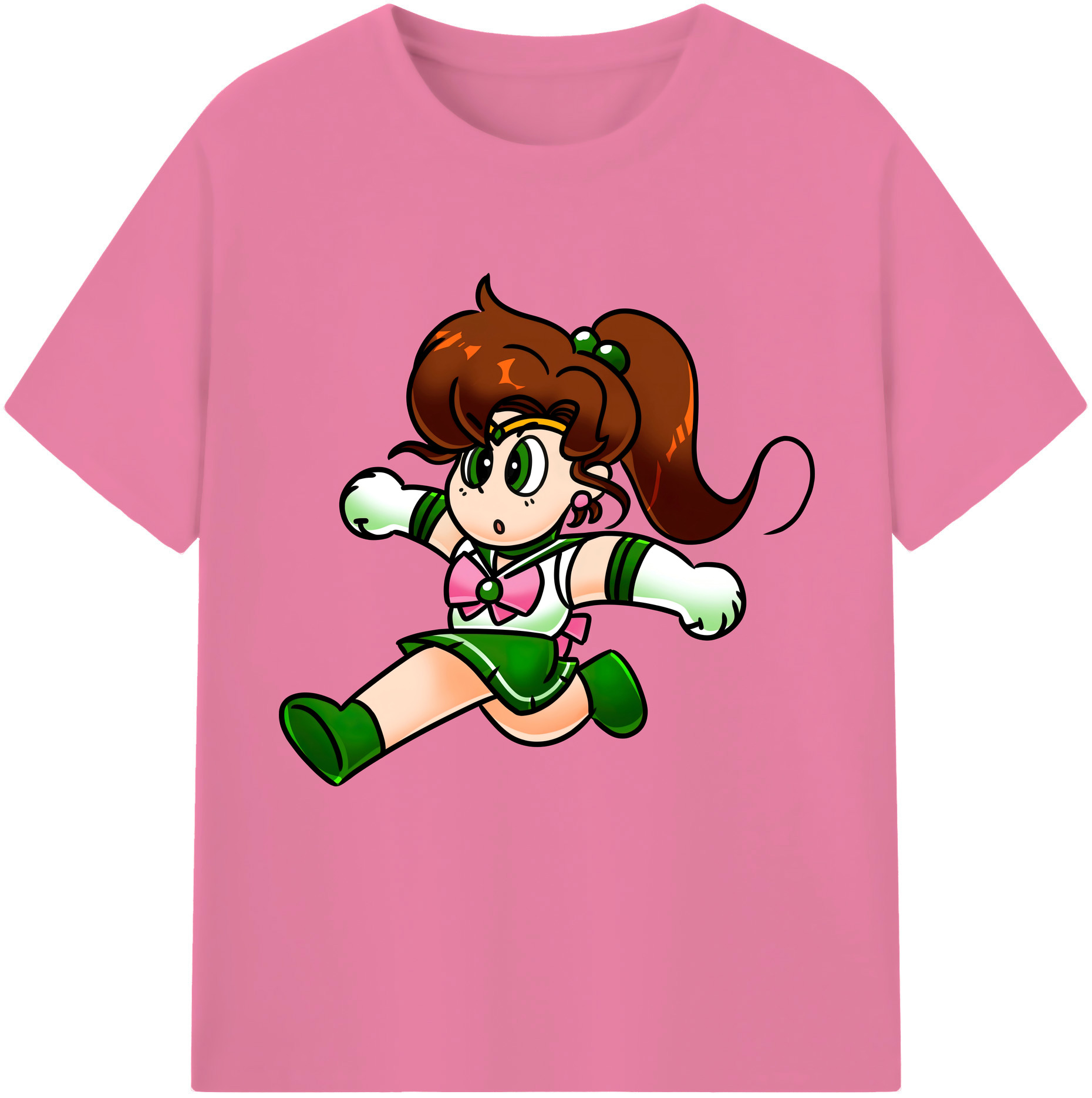 （画像用） 美少女戦士セーラームーン 木野 まこと きの まこと Sailor Moon Kino Makoto （セーラージュピター；Sailor Jupiter） 綿100％半袖Tシャツ（フロントプリント）